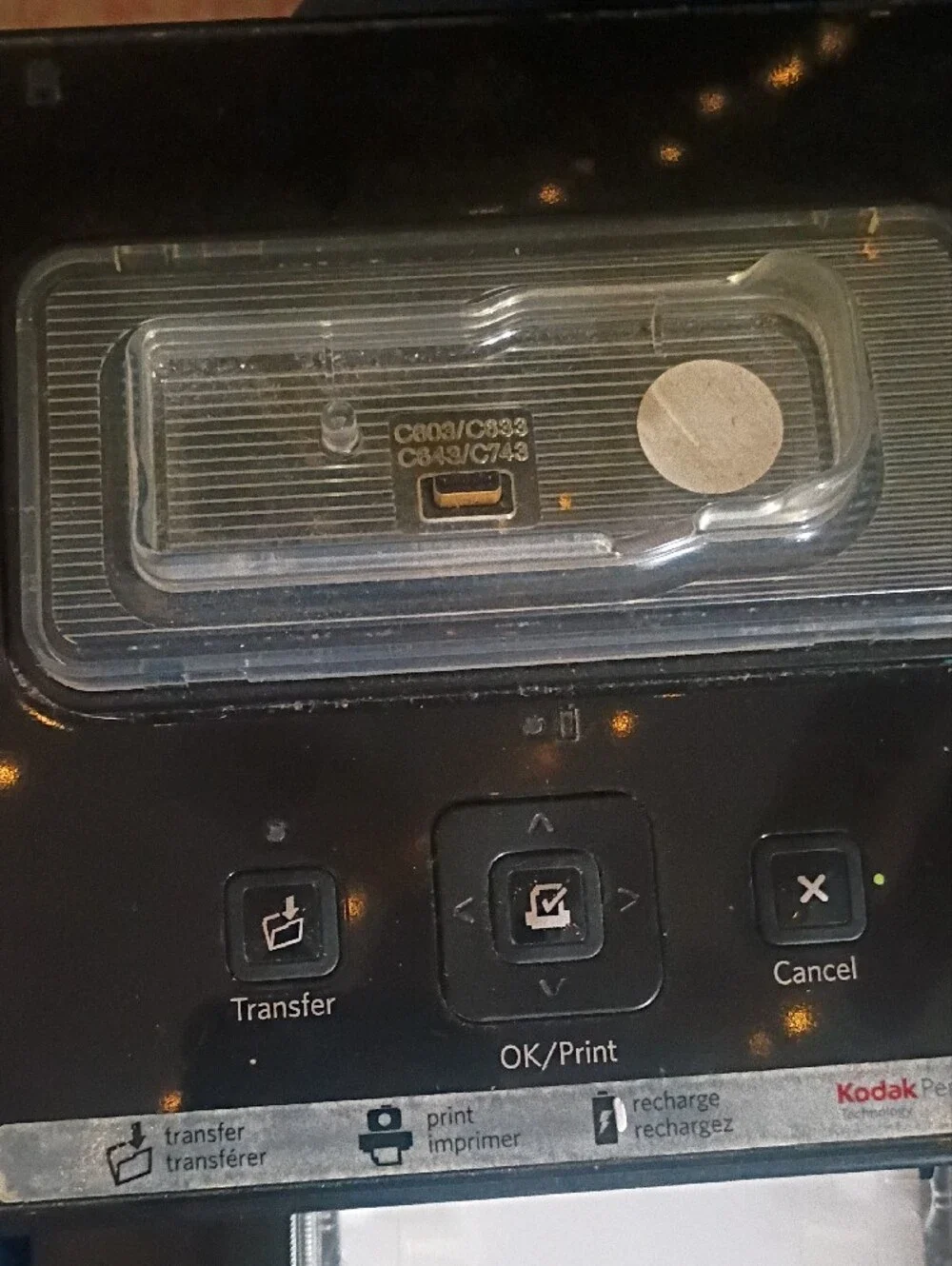 Kodak Black Photo Printer Dock with White Tray